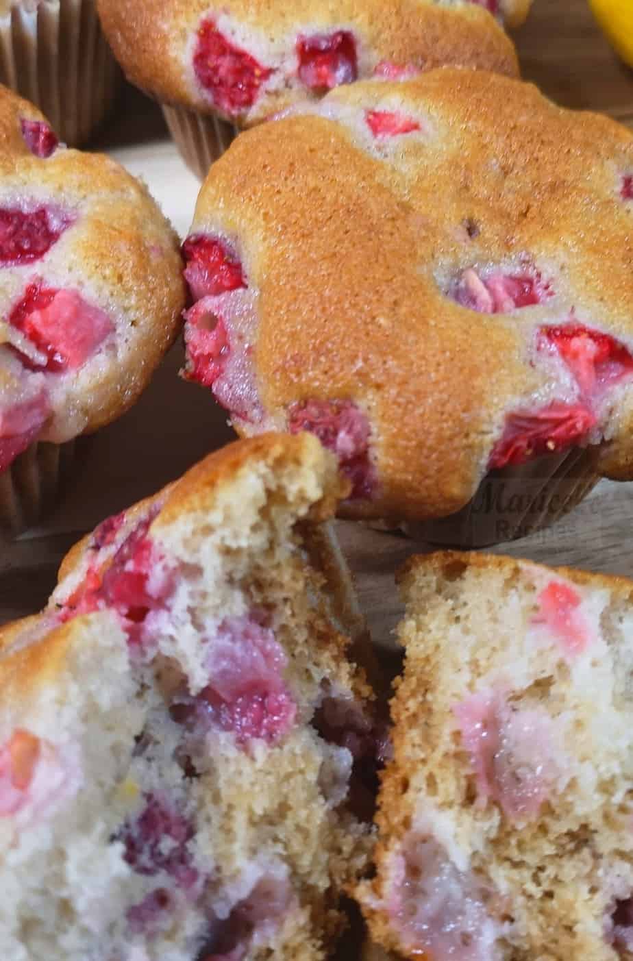 Strawberry Muffins with Jam Maricels Recipes Home Cooking
